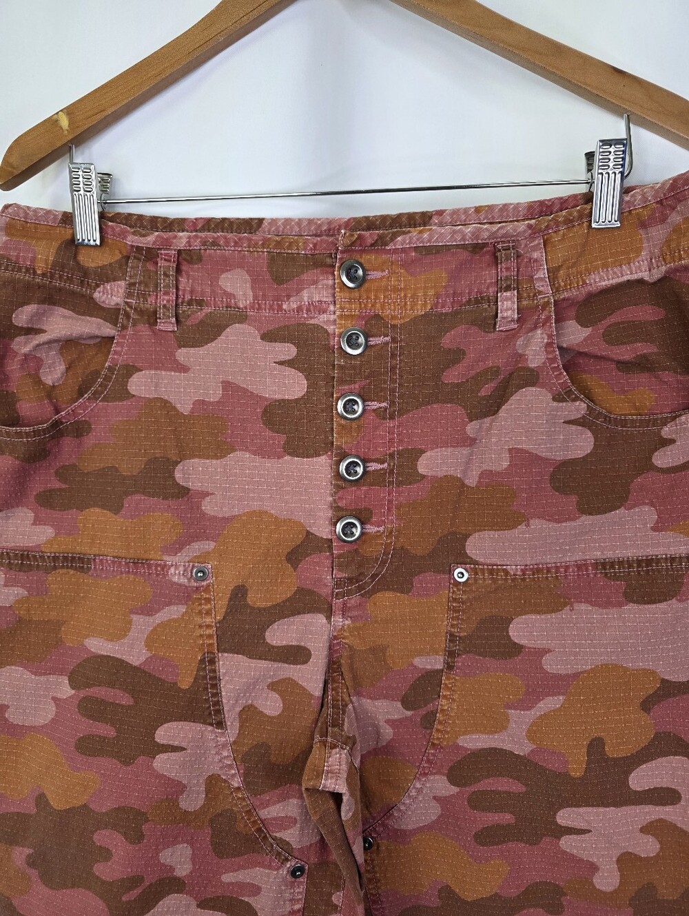 Sundance Catalog Quincy Ripstop Size 12 Camoflauge Pants Multicolor Lightweight - Picture 6 of 13